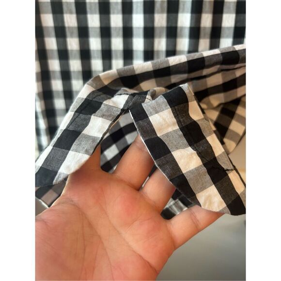 J.Crew Women's Gingham Tie Sleeve Dress XXS Picnic Minimalist French Cottagecore - Picture 6 of 8